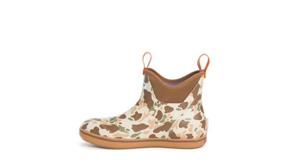 Xtratuf 6 in Ankle Deck Boot - Mens, Basic Duck Camo/Indian Tan/Bison, 10, XMAB-DCAM-CAM-100