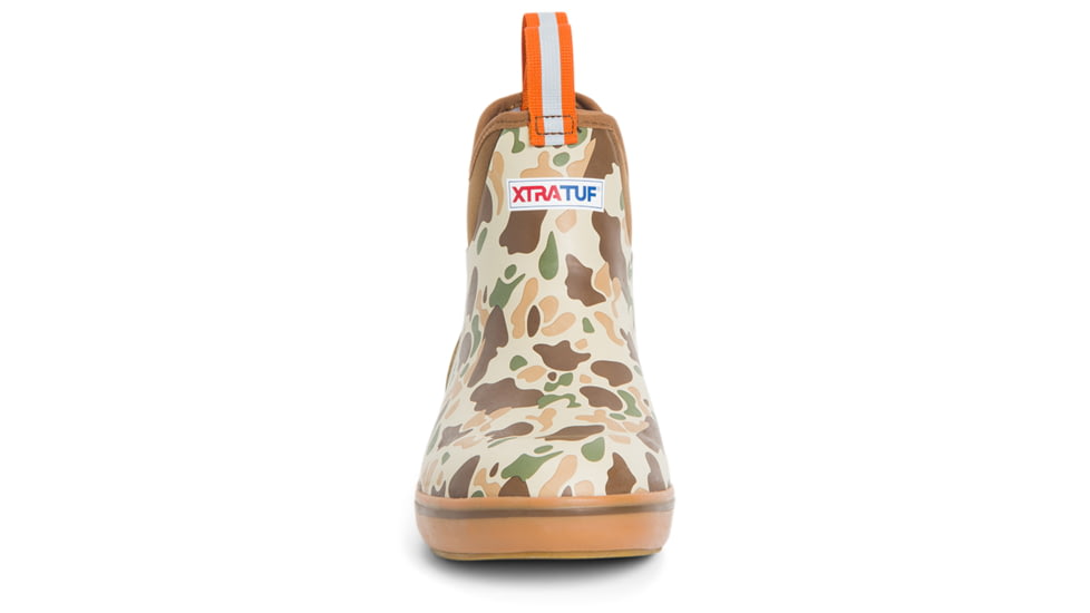 Xtratuf 6 in Ankle Deck Boot - Mens, Basic Duck Camo/Indian Tan/Bison, 10, XMAB-DCAM-CAM-100
