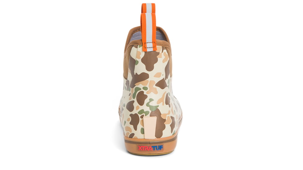 Xtratuf 6 in Ankle Deck Boot - Mens, Basic Duck Camo/Indian Tan/Bison, 10, XMAB-DCAM-CAM-100