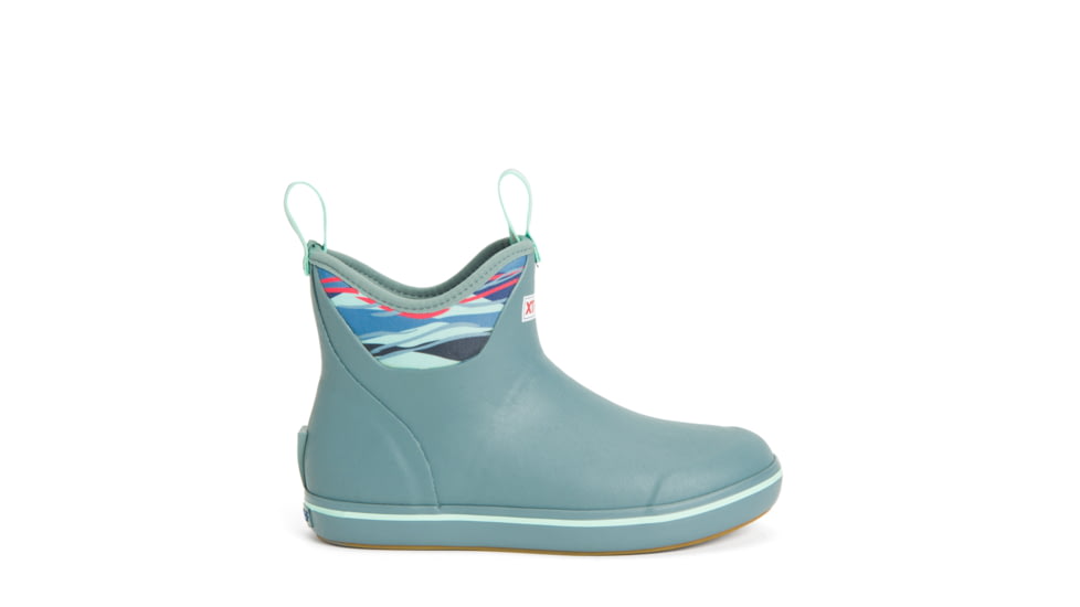 Xtratuf 6 in Buoy Ankle Deck Boot - Womens, Trooper Blue/Beach Glass, 6, XWAB-2BG-BLU-060