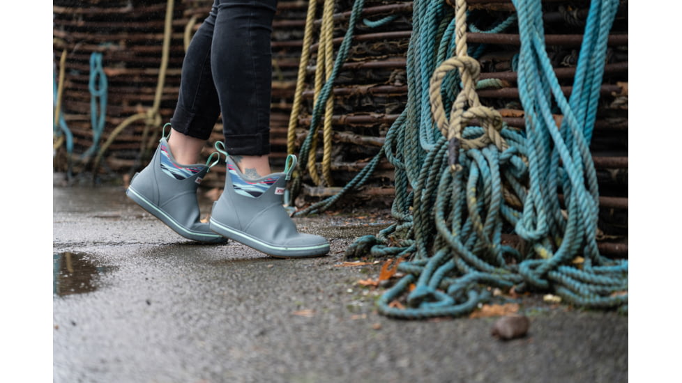 Xtratuf 6 in Buoy Ankle Deck Boot - Womens, Trooper Blue/Beach Glass, 6, XWAB-2BG-BLU-060