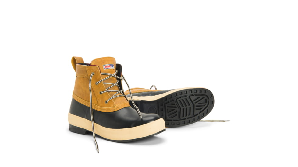Xtratuf 6in Legacy Lace Boot - Mens, Black/Amber Gold, 12, LLM6-901-TAN-120