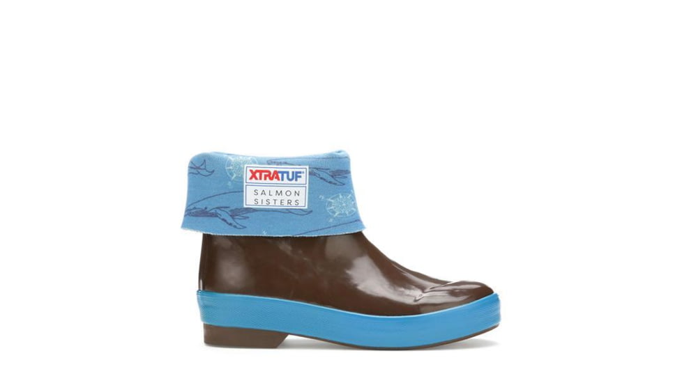 Xtratuf 8 in Salmon Sisters Big Kid Legacy - Kids, Chocolate/Blue, 2, 26682-BRN-020