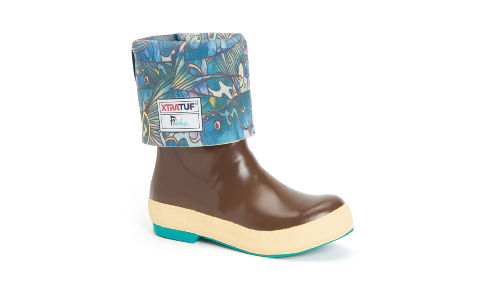 Xtratuf Fishe Wear 15 in Legacy Boot - Womens, Brown/Totally Tarpon, 6, XWL-9TAR-BRN-060