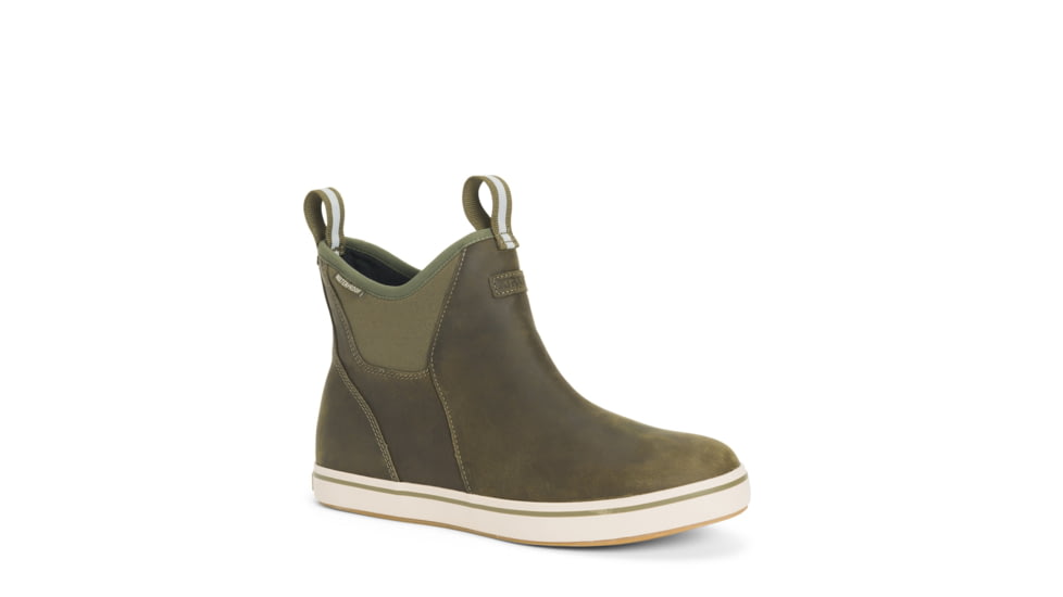 Xtratuf Leather 6in Ankle Deck Boot - Mens, Olive, 9, XAL-300-GRN-090