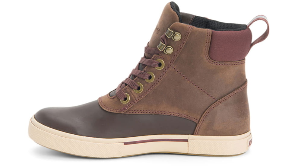 Xtratuf Leather Ankle Deck Boot Lace Shoe - Womens, Brunette/Rum Raisin, 7, LALW-900-BRN-070