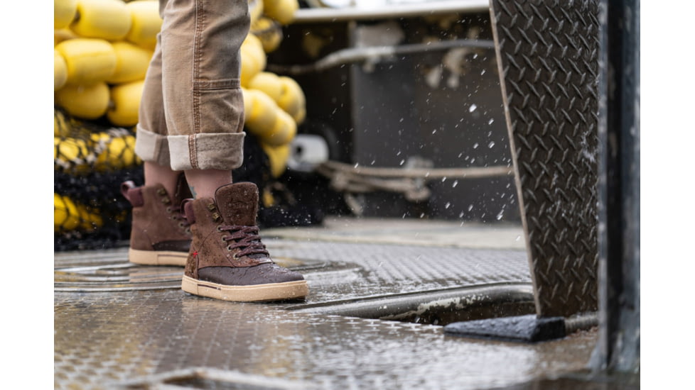 Xtratuf Leather Ankle Deck Boot Lace Shoe - Womens, Brunette/Rum Raisin, 7, LALW-900-BRN-070