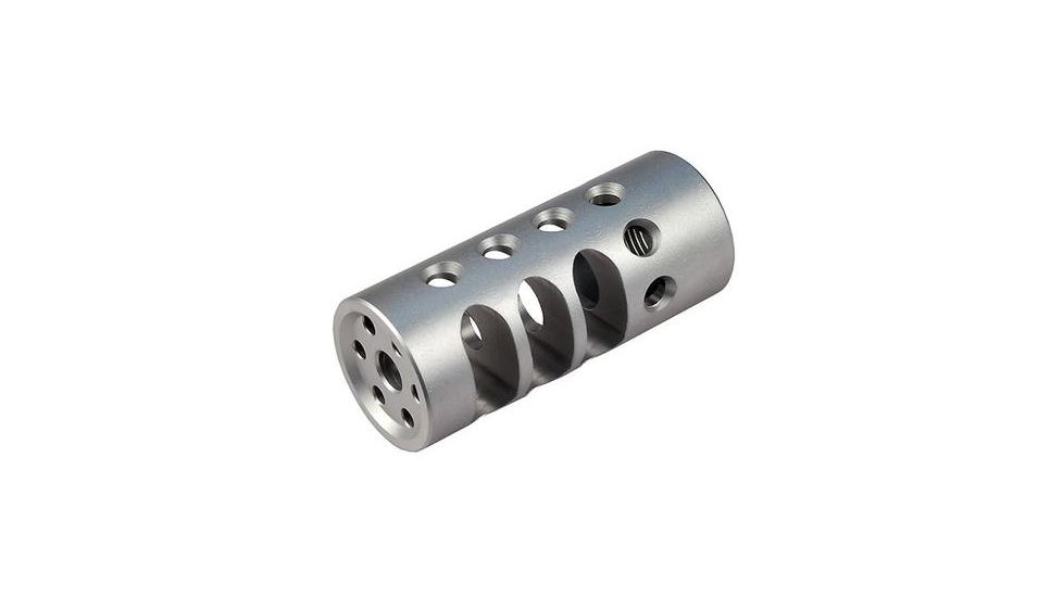 Precision Hardcore Gear Stainless Steel Slotted Hybrid Brake - 1in OD X 1/2in-28, Raw, HC-91122