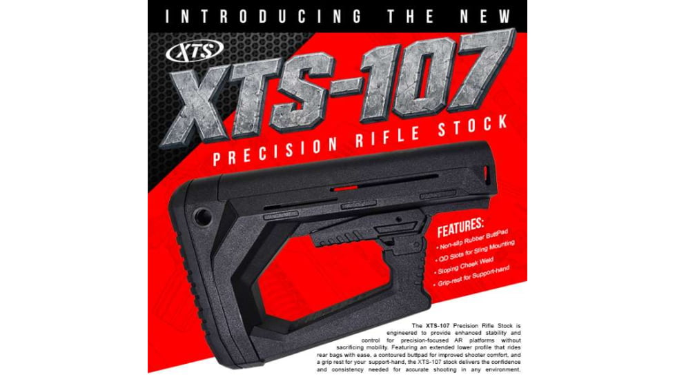 XTS Precision Rifle AR Stock, Black, XTS-107KA