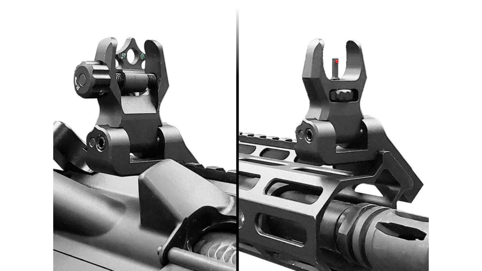 XTS Pro 45 Front And Rear Flip Ups, Black, XTS-P45FRSET