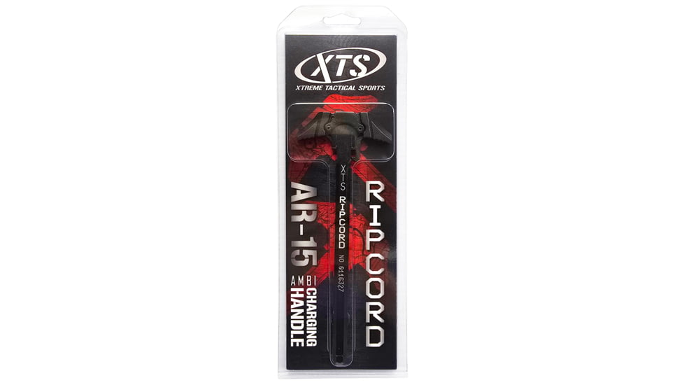 XTS Ripcord Ambidextrous Charging Handle, Black, XTS-RIP-ACH