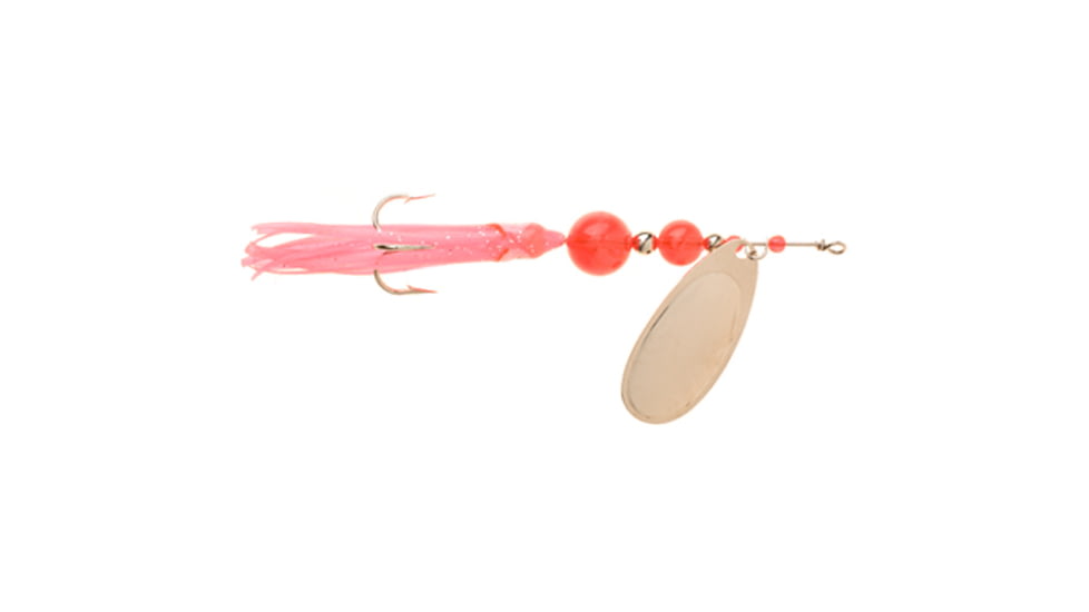 Yakima Bait Flash Glo UV Squid Casting Spinner, 1/2 oz Nickel with Pink Squid, 1136U-NIC