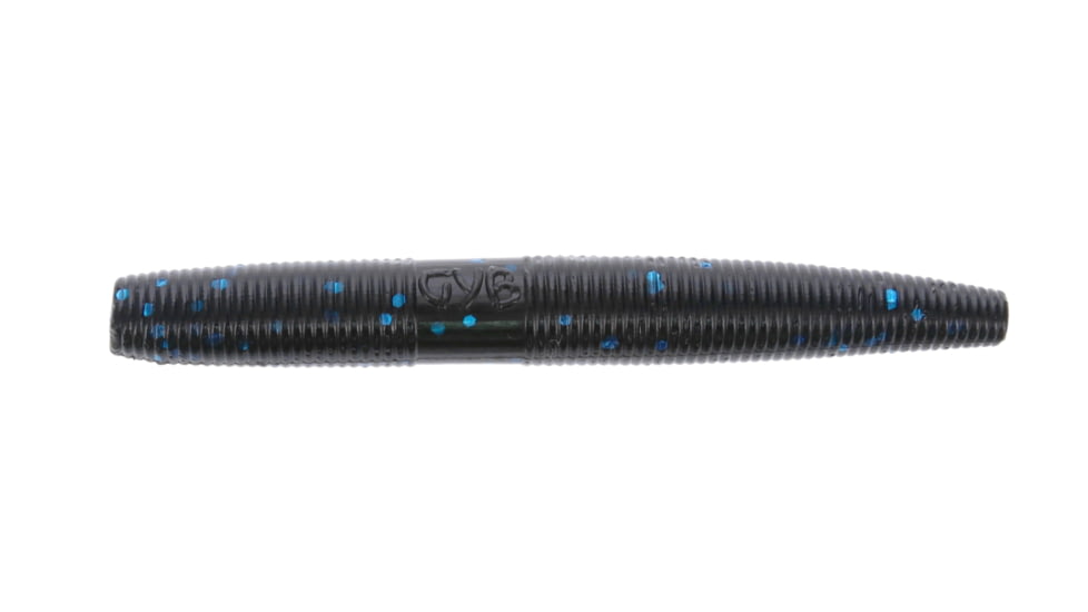 Yamamoto Baits Ned Senko Worm, 10, 3in, Black-Blue, YAM-9N3-10-021