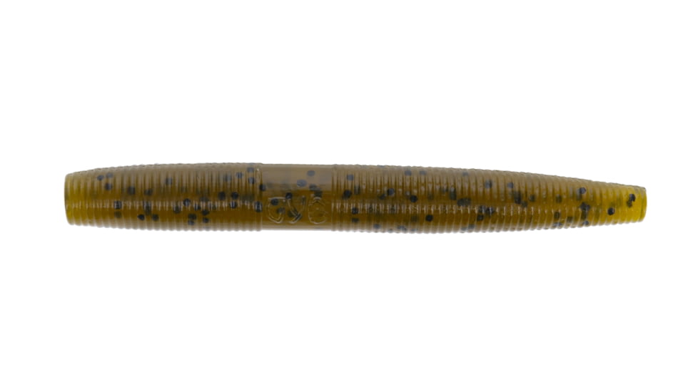 Yamamoto Baits Ned Senko Worm, 10, 3in, Green Pumpkin-Black, YAM-9N3-10-297