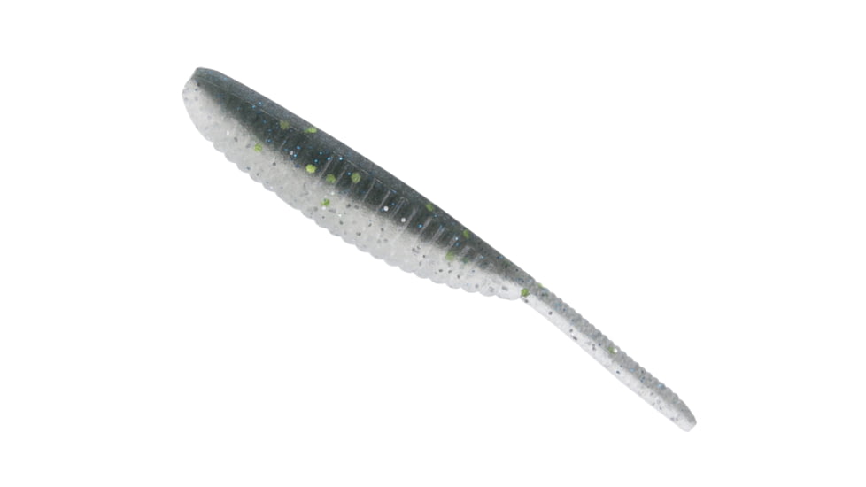 Yamamoto Baits 3in Shad Shape Worm, 10 pack, Green Gizzard, YAM-68JR-10-9008