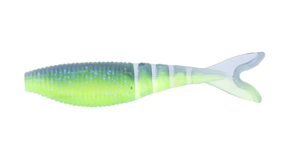 Yamamoto Baits Zako Swimbaits, 8, 3in, Electric Blue-Chartreuse, YAM-134JR-08-9007