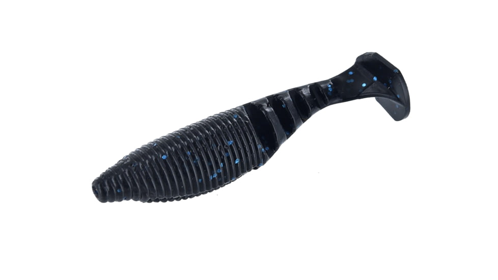 Yamamoto Baits Paddle Tail Zako Soft Bait, 5, 4in, Black-Blue, YAM-134P-05-021