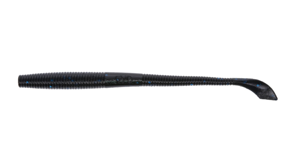 Yamamoto Baits Kut 5in Tail Worm, 10, Black-Blue, YAM-7L-10-021
