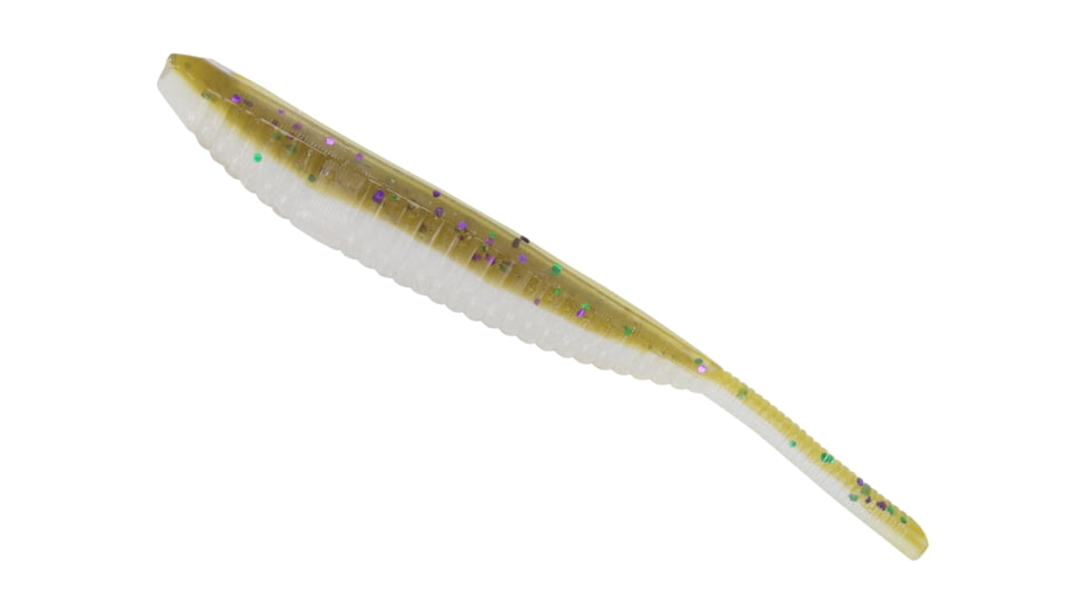 Yamamoto Baits Shad Shape Floater Shad, 8, 5in, Green Pumpkin-Clear Bel, YAM-68M-08-938