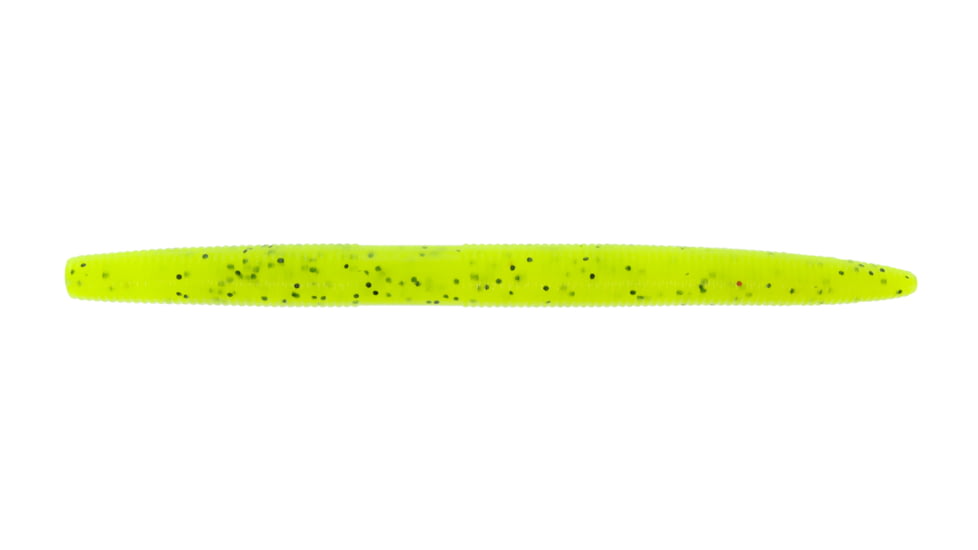 Yamamoto Baits Senko Worm, 5, 6in, Chartreuse-Black, YAM-9L-05-156