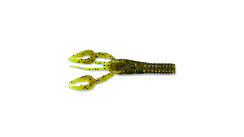 Yamamoto Baits Fat Baby Craw 3.75in, 7pk, Green Pumpkin with Large Black, 3FS-07-297