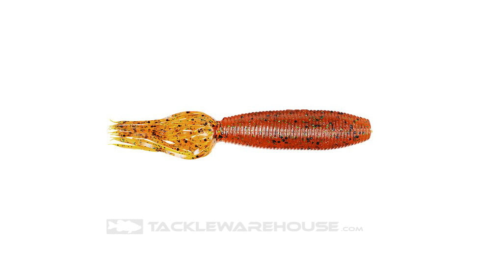 Yamamoto Baits Fat Ika Soft Bait, 10, 4in, Pumpkin with Black &amp; Green, 92F-10-196