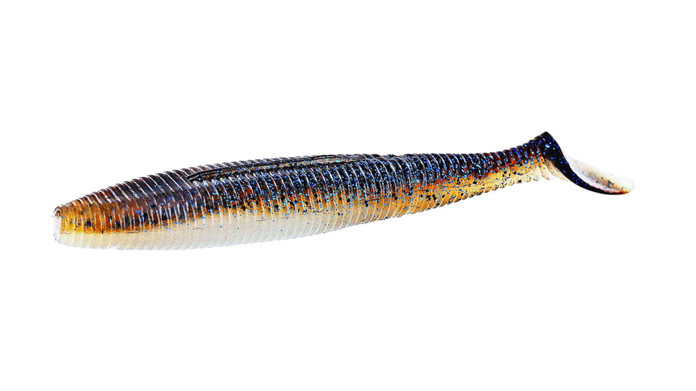 Yamamoto Baits Heart Tail 4.5in, 5pk, Light Brown Bluegill &amp; Clear, 128-05-341N/000