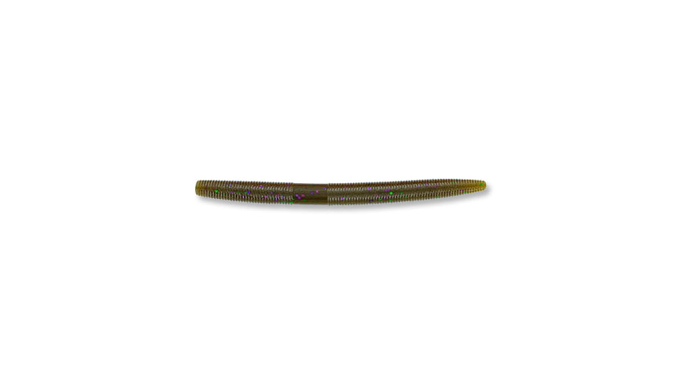 Yamamoto Baits Senko 5in Worm, 10 Pack, Green Pumpkin/Large Green &amp; Purple Flake, YAM-9-10-301