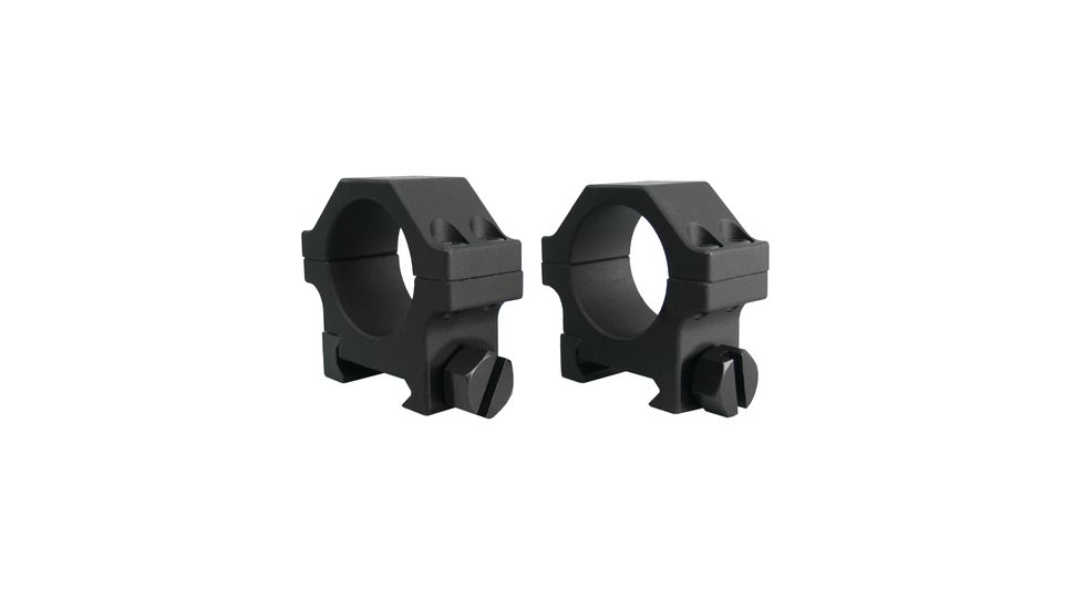 Yankee Hill Machine 4-Screw Low Profile Scope Ring Set Short One Inch Picatinny Matte Black