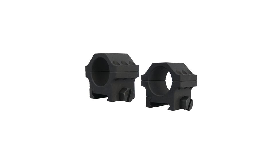 Yankee Hill Machine 6-Screw Low Profile Scope Ring Set Short 30mm Picatinny Matte Black