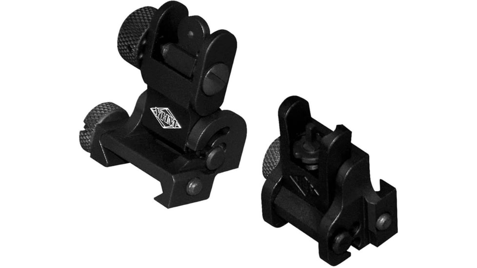 Yankee Hill Machine Flip Front and Rear Sights Set, Black, YHM-8027