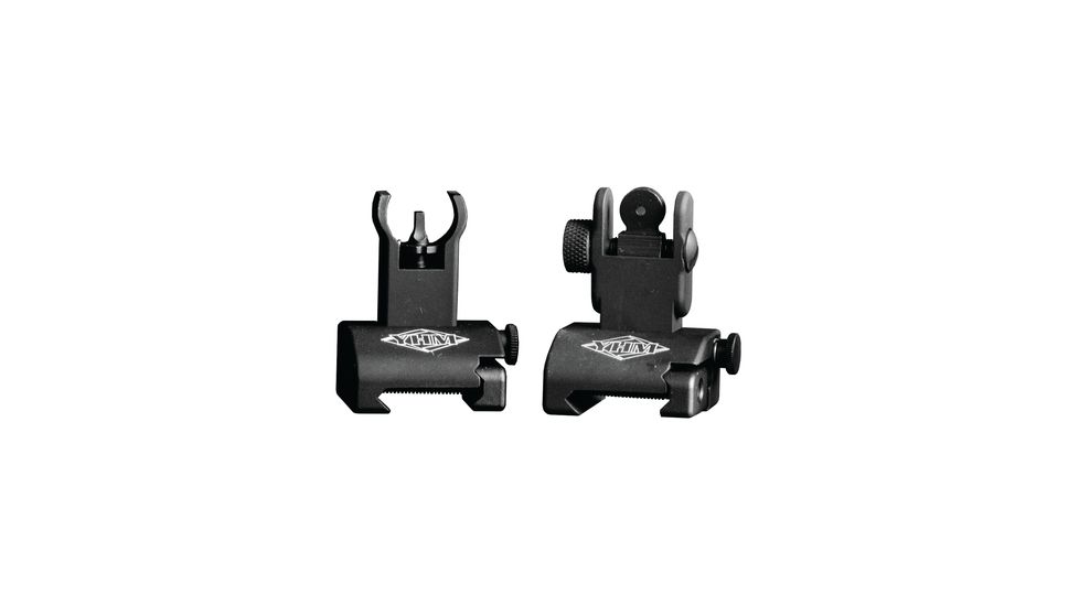 Yankee Hill Machine Quick Deploy Top Mounted Deployable Front and Rear Sight, Black, YHM-5040-H
