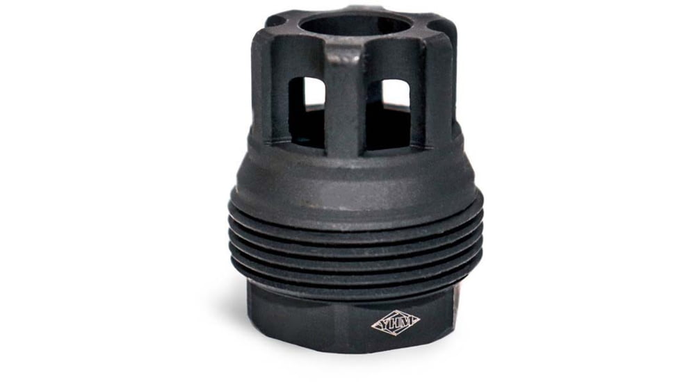Yankee Hill Machine sRx Mini Muzzle Brake, OD Black Phosphate Steel, 1/2-28 tpi, 9mm, 4401MB28