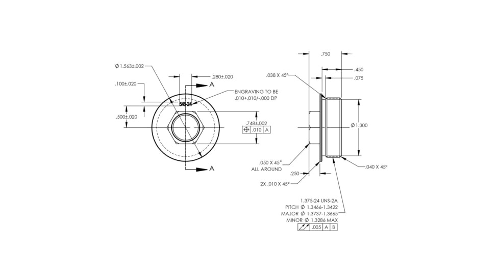 Yankee Hill Machine Yhm Hub Direct Thread Mount .578-28