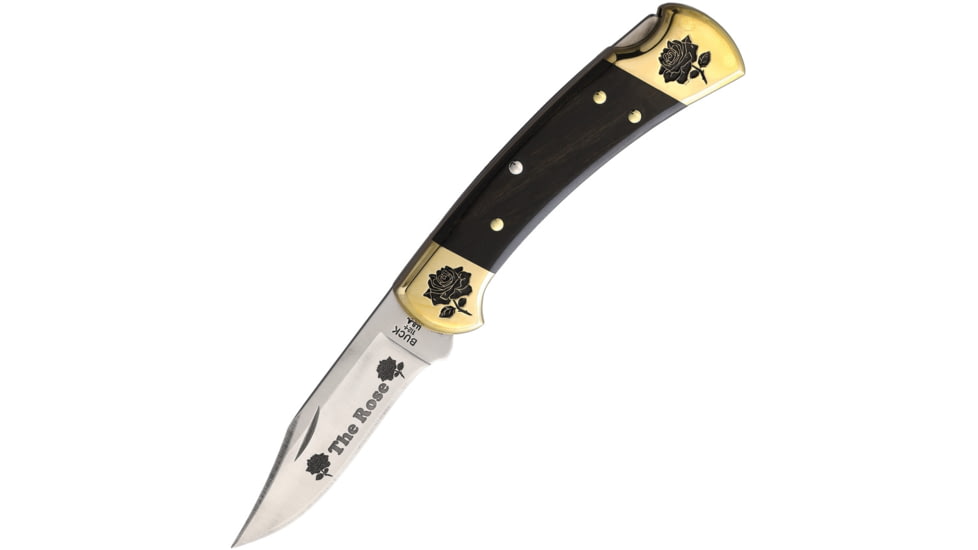 Yellowhorse Custom Buck 112 Lockback Rose