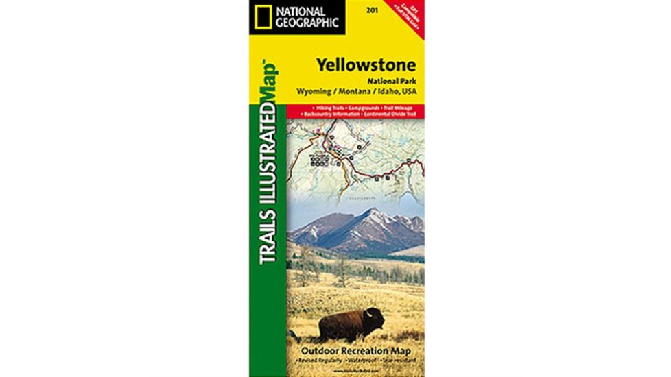 National Geographic Trails Illustrated Maps, Yellowstone Nat Park #201, Wyoming, 201