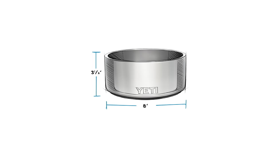 Yeti Boomer 8 Dog Bowl, Stainless, 21071500000