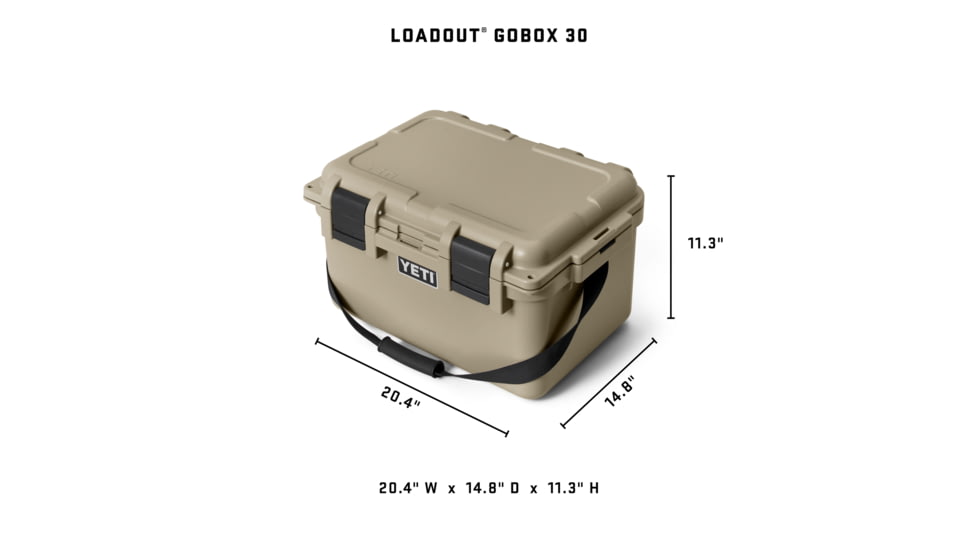 Yeti LoadOut GoBox Gear Case 30, Charcoal, 26010000536