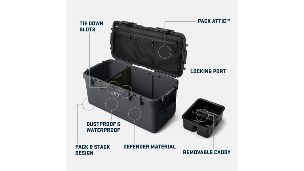 Yeti LoadOut GoBox Gear Case 60, King Crab Orange, 26010000543