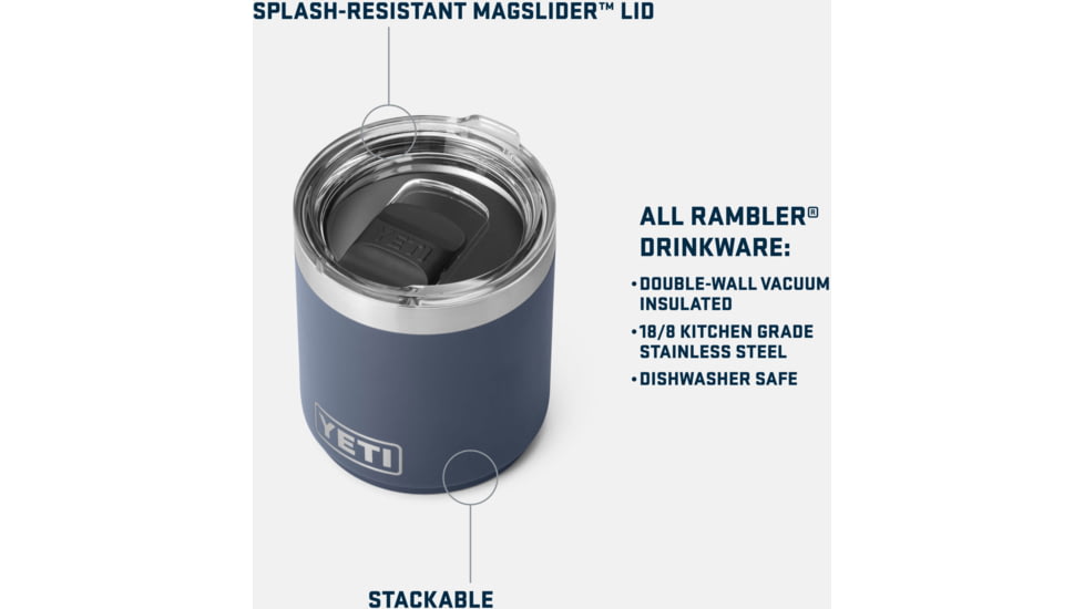 Yeti Rambler 10 oz Lowball 2.0, Charcoal, 10 oz, 21071501964