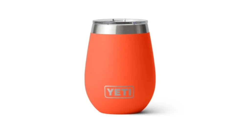 Yeti Rambler 10 oz Wine Tumbler w/MagSlider Lid, Papaya, 10 oz, 21071505886
