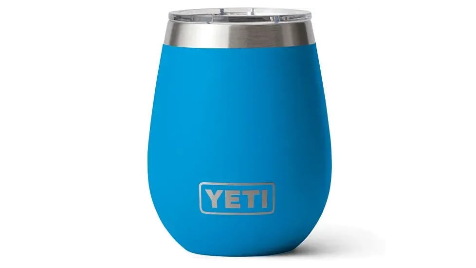 Yeti Rambler 10 oz Wine Tumbler with MagSlider Lid, Big Wave Blue, 10 oz, 21071502663