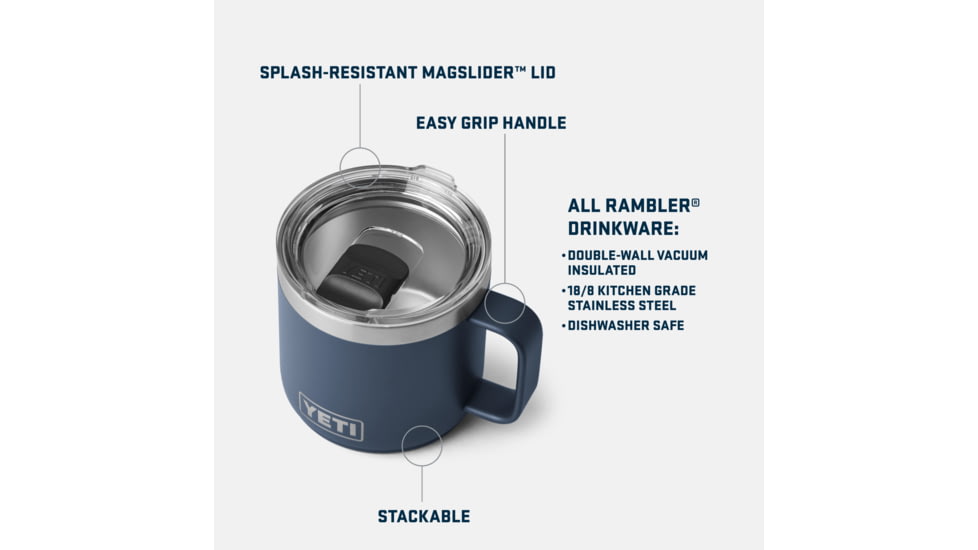 Yeti Rambler 14 oz Mug 2.0 with MagSlider Lid, Seafoam, 21071502807