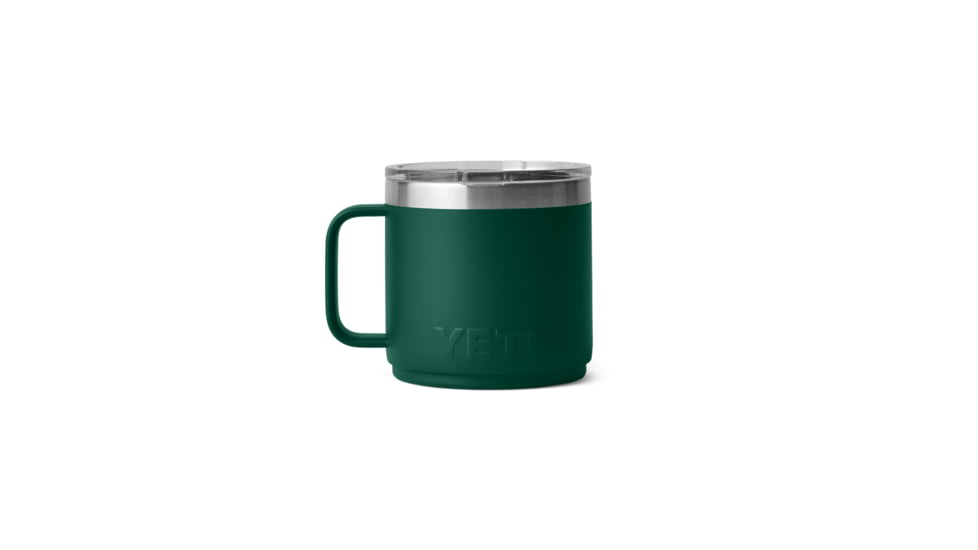 Yeti Rambler 14 oz Stackable Mug w/Durasip Ceramic Lining, Black Forest Green, 21071507367
