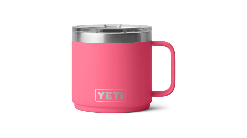 Yeti Rambler 14 oz Stackable Mug w/Durasip Ceramic Lining, Tropical Pink, 21071507359