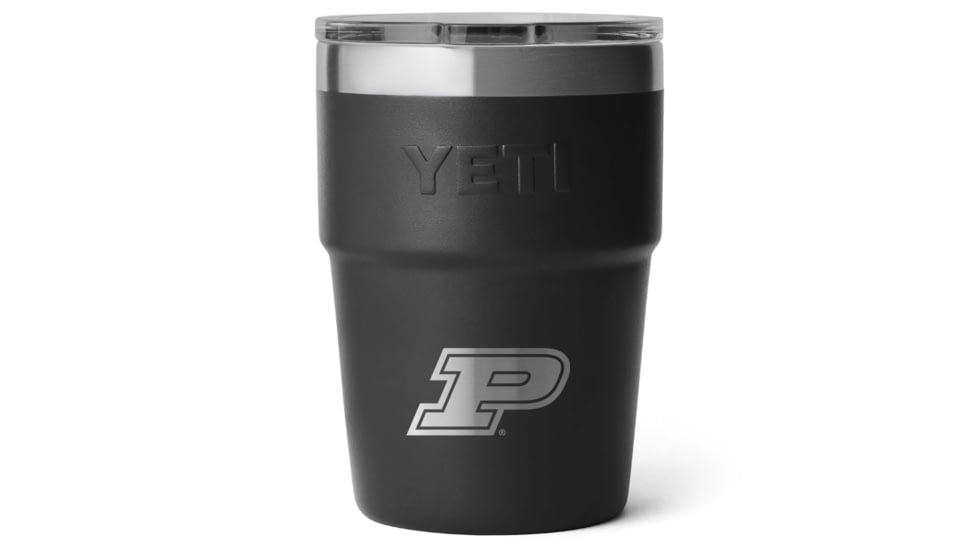 Yeti Rambler 16 oz Stackable Cup w/Magslider Lid, Black/NCAA Purdue, 28100006559