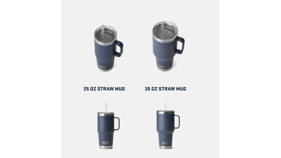 Yeti Rambler 25 oz Straw Mug, Black, 25 oz, 21071502240
