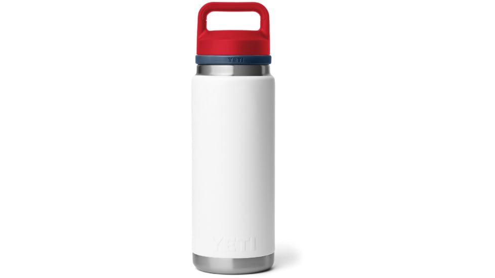 Yeti Rambler 26 oz Bottle Chug, White/Navy/Rescue Red, 26 oz, 21071505939