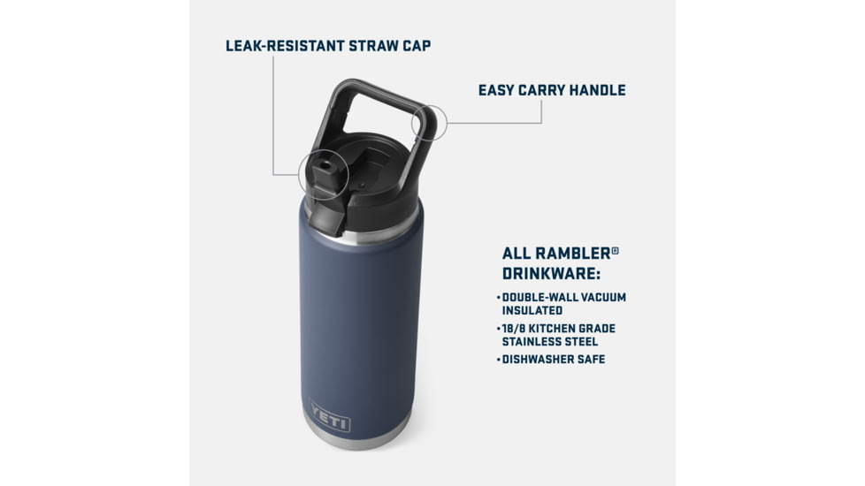 Yeti Rambler 26 oz Straw Bottle, Seafoam, 26 oz, 21071501825
