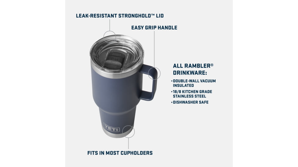 Yeti Rambler 30oz Travel Mug w/ Magslider Lid, Camp Green, 21071501694